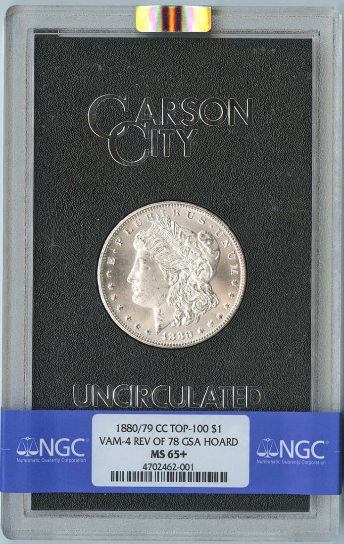 TOP 100 MORGAN REV 78: TOP 100 MORGAN REV 78 The Top 100 Morgan Rev 78 boasts an impressive NGC certification and MS65+ grade, solidifying its place among top-tier circulated dollars. This uncirculated mint specimen from Ph
