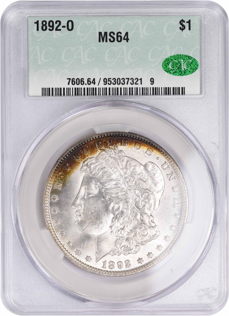 Morgan Silver Dollar MS64 CACG 1892: Morgan Silver Dollar MS64 CACG 1892 The Morgan Silver Dollar MS64 CACG 1892 boasts exceptional condition with its striking MS64 grade and Circulated/Uncirculated certification. This rare coin from