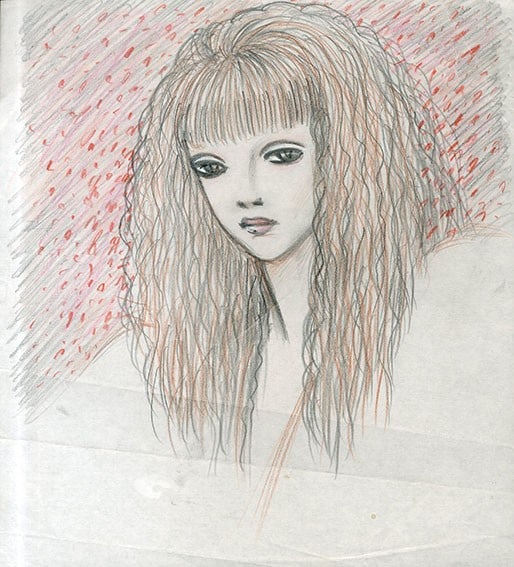 Woman Sauvage Naito Ruler Draw: Woman Sauvage Naito Ruler Draw Woman Sauvage Naito Ruler Draw features a captivating fashion illustration and portrait created with precision pencil and colored pencil techniques on paper. The