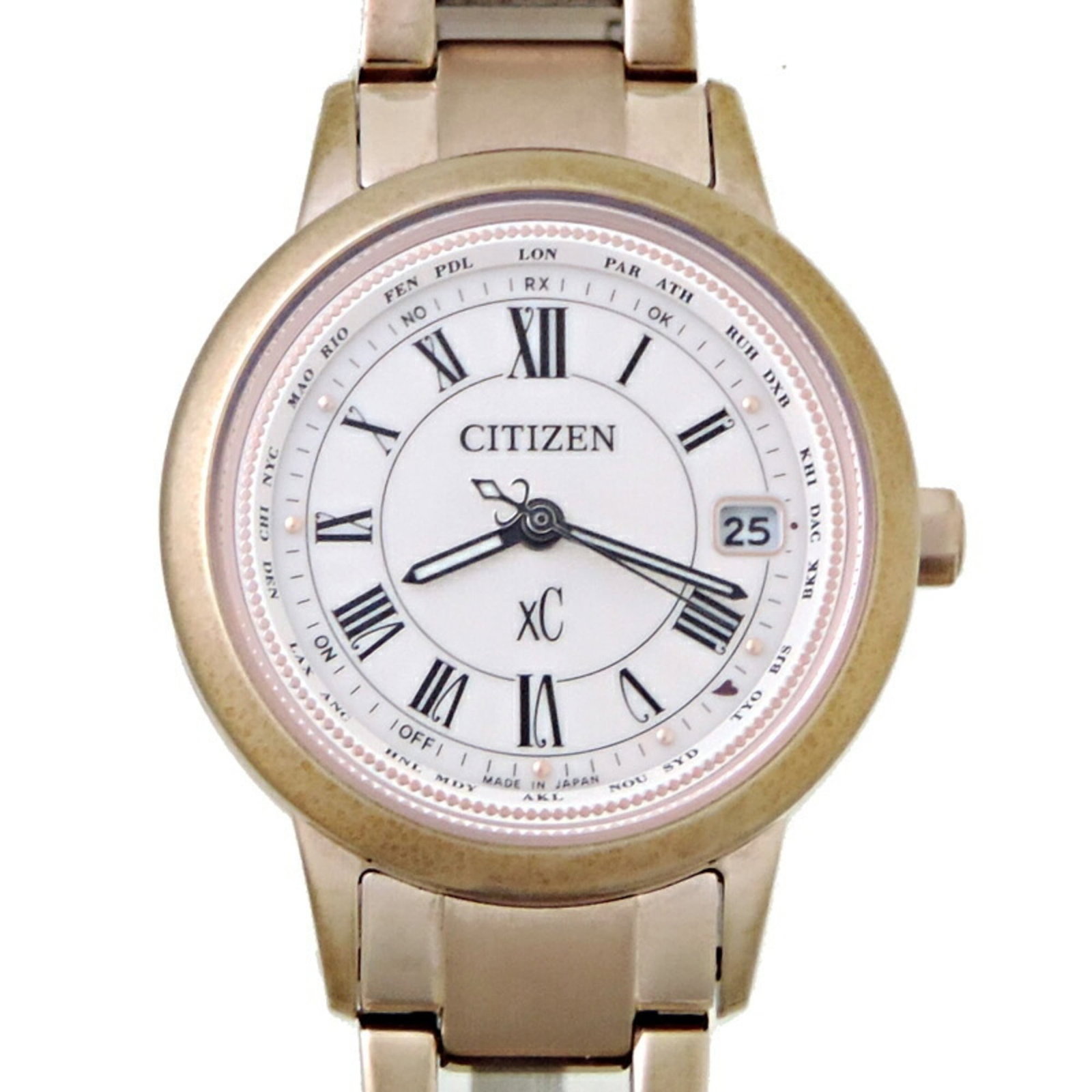 Watch wrist Citizen: Watch wrist Citizen This Citizen wristwatch boasts a durable titanium case and band, providing a sleek and modern look. The white dial stands out against its rugged background, making for a stylish