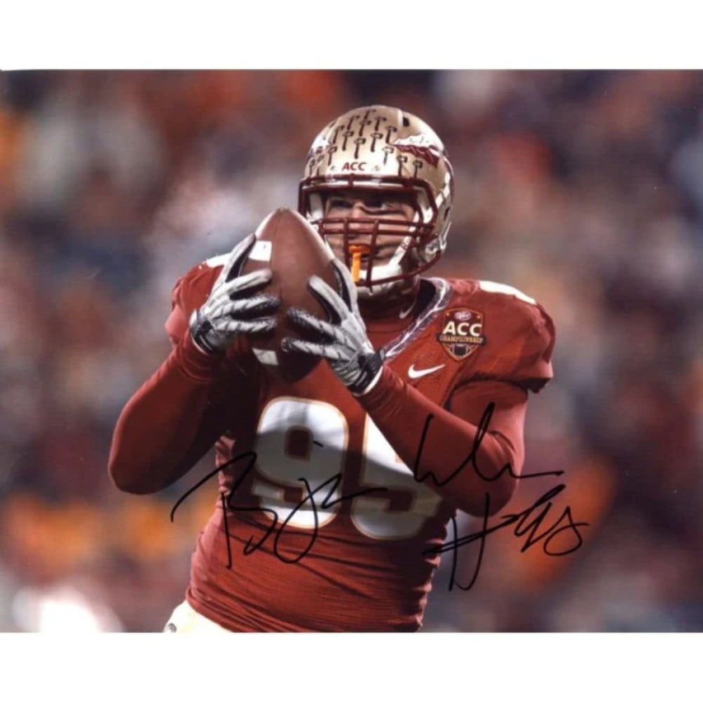 Seminoles 8x10 Photo Signed By Bjoern Werner: Seminoles 8x10 Photo Signed By Bjoern Werner Bjoern Werner holds up the ball at the ACC Championship in this official 8x10 photo. The Seminoles star's sharpie signature adds a personal touch to this