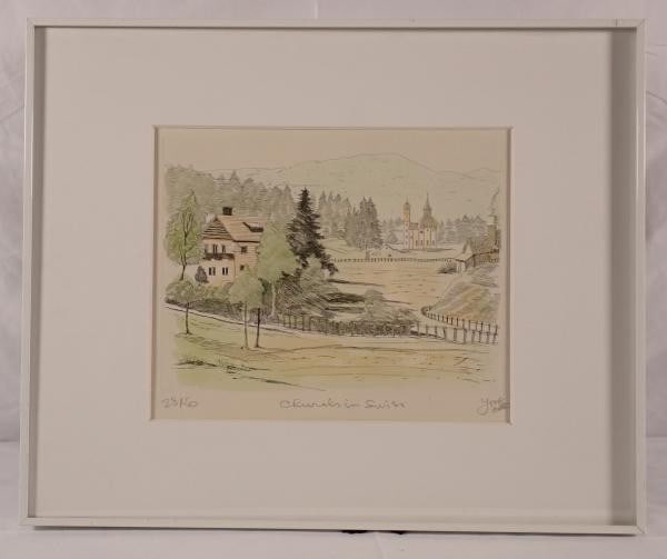 Strict Rules 1 Use Only Words from Original Title No New Words Strict Rules 1 Use Only Words from: Strict Rules 1 Use Only Words from Original Title No New Words Strict Rules 1 Use Only Words from Swiss Landscape / Church in a Paper and Wood Frame. This beautiful piece features a serene Japanese-st