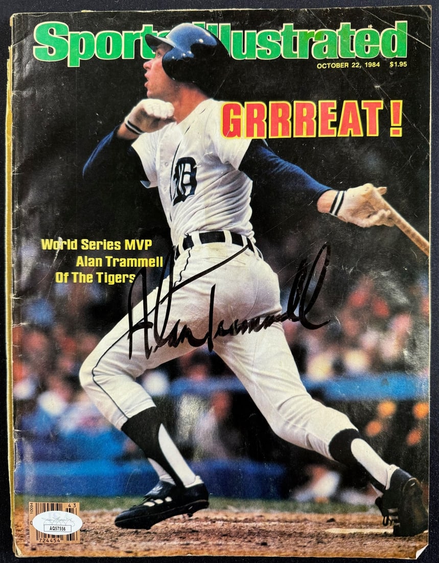 Sports Illustrated Magazine October 1984 by Autographed Alan Trammell (1 of 2)