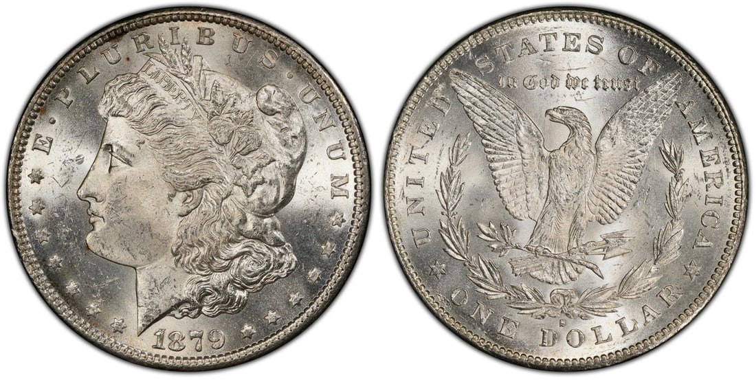 MS63 Morgan Dollar Reverse 1879 S - 4