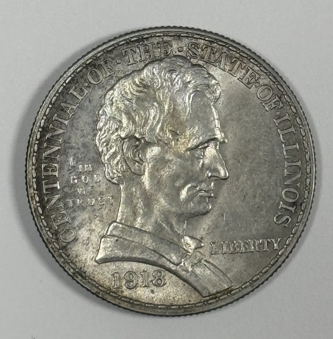 SLIDER AU SLIDER HALF DOLLAR COMMEORATIVE 1918 LINCOLN (1 of 3)