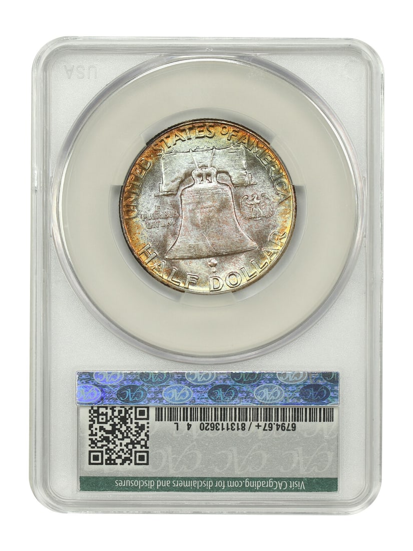 CACG MS67+ 50C Franklin Half Dollar - 2
