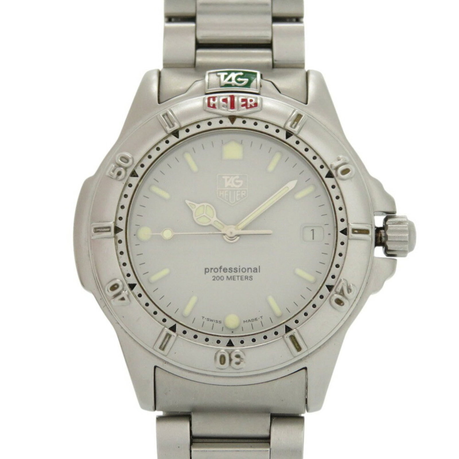 Heuer Watch Tag: Heuer Watch Tag Stainless steel case and band provide durability, while the gray and silver dial adds a touch of sophistication. This 38mm Tag Heuer watch features an analog display, making it easy