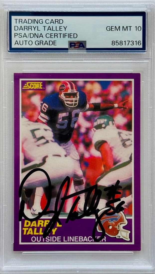 Talley Darryl 1989 Autographed Score Card #379S PSA: Talley Darryl 1989 Autographed Score Card #379S PSA Talley Darryl's 1989 autographed score card #379S from PSA/DNA boasts a unique piece of sports memorabilia, featuring the artist's name and a
