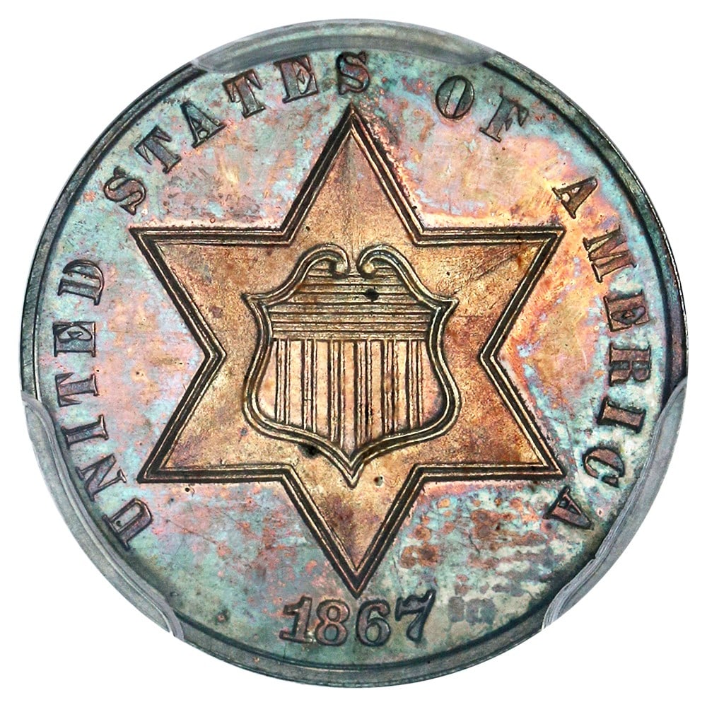 PCGS CAC 3CS PR67CAM - 3