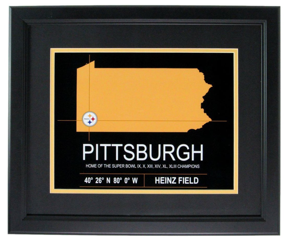 Home of Champs Map Framed (1 of 1)