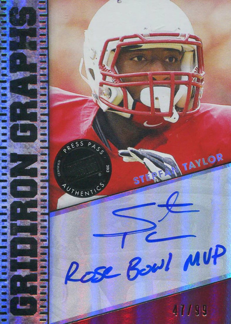 Stepfan Taylor Rose Bowl MVP 2013 Autographed Rookie Card: Stepfan Taylor Rose Bowl MVP 2013 Autographed Rookie Card Exceptional Stepfan Taylor Rose Bowl 2013 available for auction. Review complete item specifications below for detailed information. Item