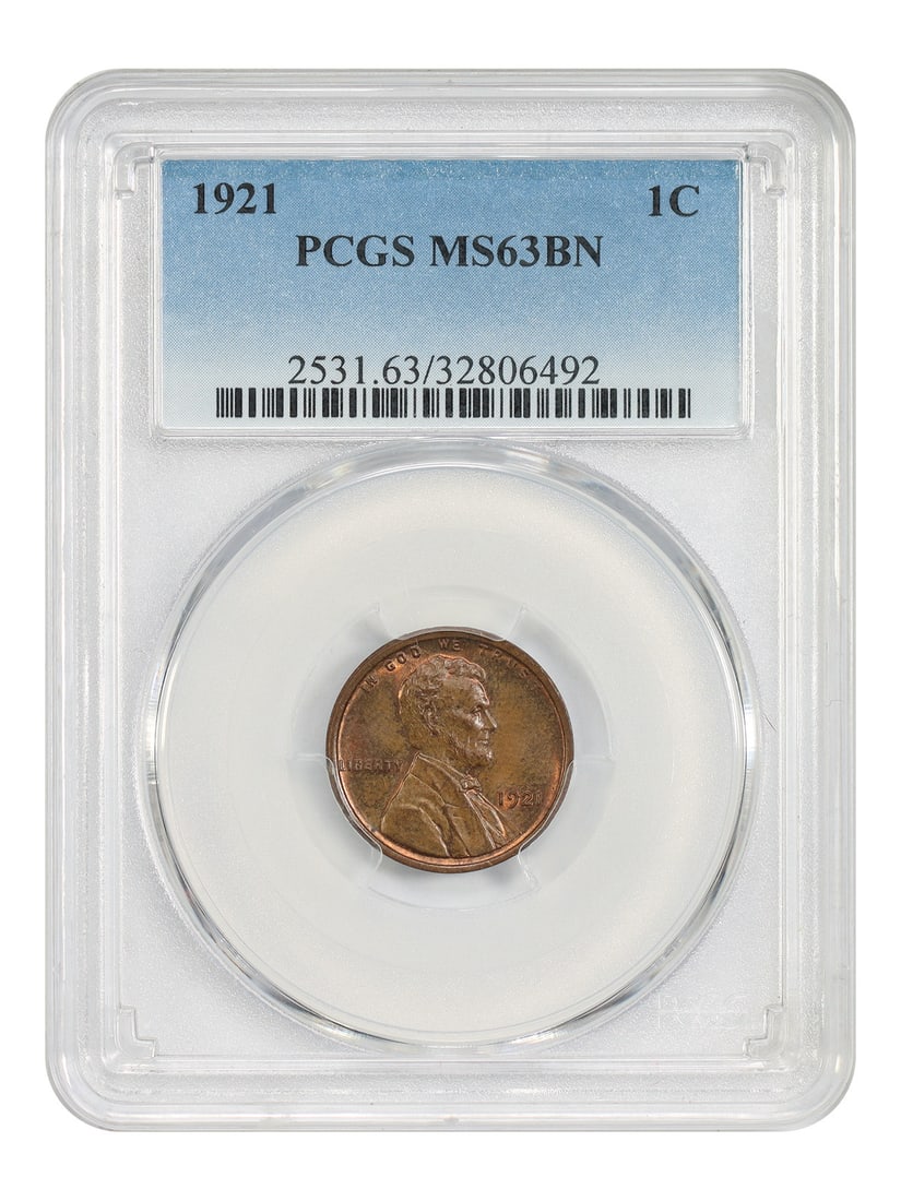PCGS MS63BN Wheat Reverse Lincoln: PCGS MS63BN Wheat Reverse Lincoln The PCGS MS63BN Wheat Reverse Lincoln is an uncirculated 1921 half cent coin graded MS63 by the Professional Coin Grading Service. This rare coin features a striking