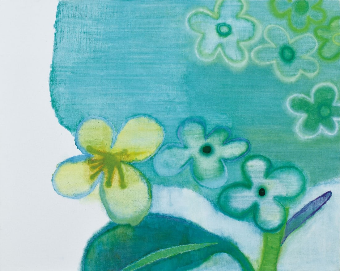 Artist Chieko Oshie Signed Oil Pastel on Mari 1997: Artist Chieko Oshie Signed Oil Pastel on Mari 1997 Chieko Oshie's oil pastel on canvas piece from 1997 showcases her unique Japanese style in contemporary abstract art. The artwork features bold