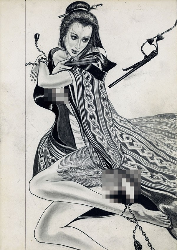 Japanese Art 30x21cm SM Select Original Pencil Drawing (1 of 9)