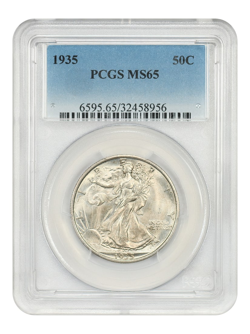 PCGS MS65 Walking Liberty Half Dollar 1935: PCGS MS65 Walking Liberty Half Dollar 1935 The PCGS MS65 Walking Liberty Half Dollar 1935 is an exceptional example of this iconic coin series. With its high grade of 65 and certified by the prestigio