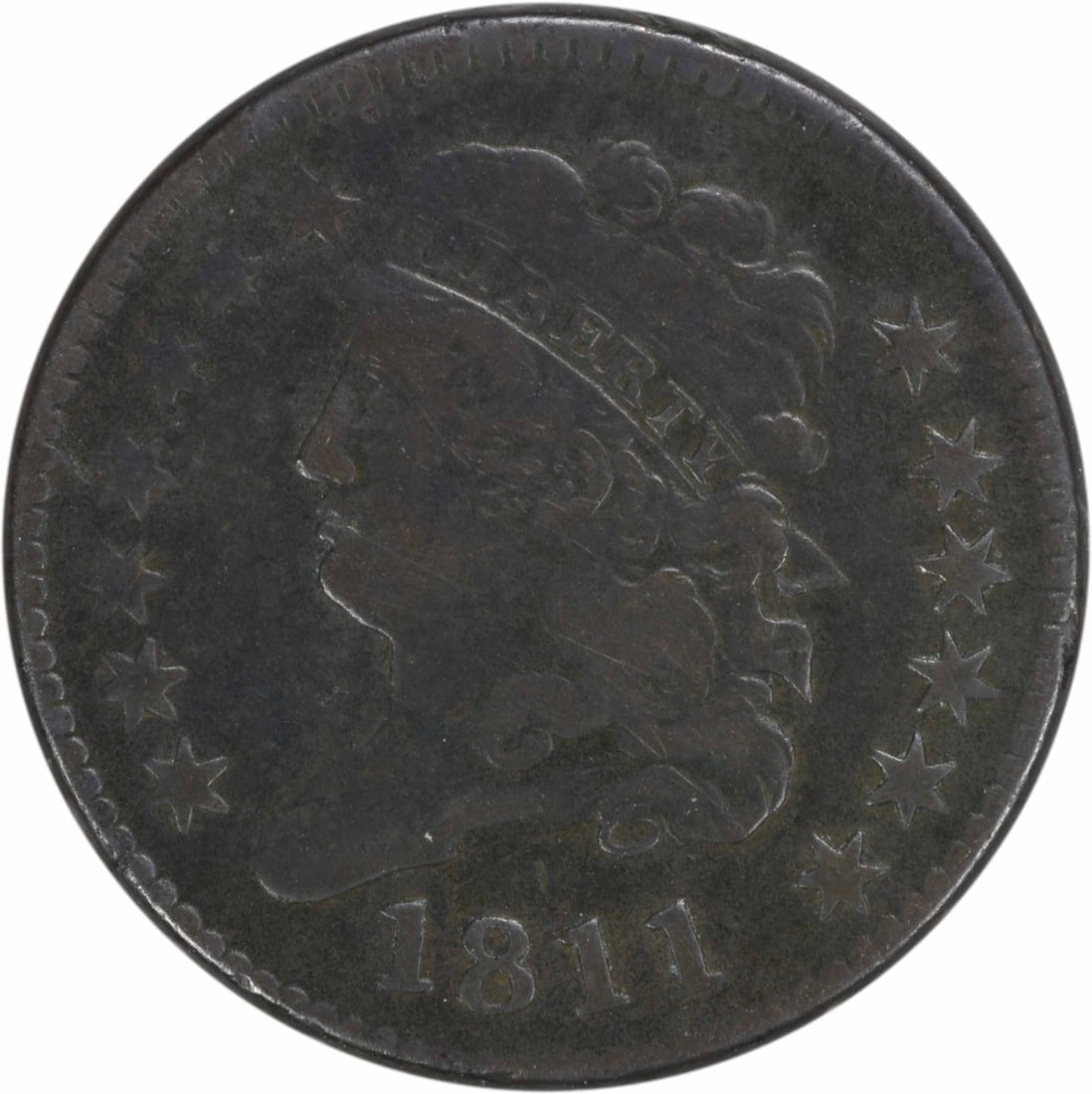 Half Cent 1811 VF Unc (1 of 2)
