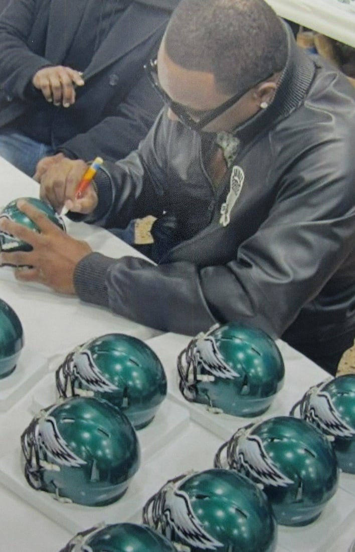 Speed Mini Eagle Helmet Signed Autographed - 4