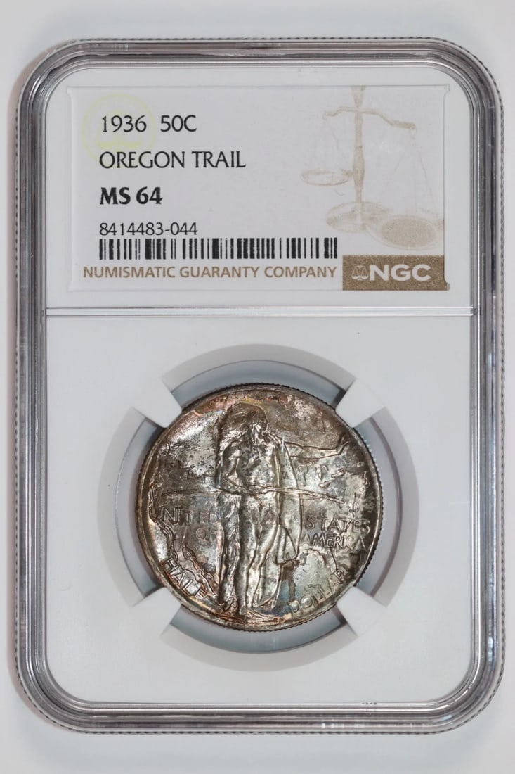 Oregon Commemorative Half Dollar: Oregon Commemorative Half Dollar The Oregon Commemorative Half Dollar features a unique design honoring the state's rich history and natural beauty. This Uncirculated coin boasts a Silver composition