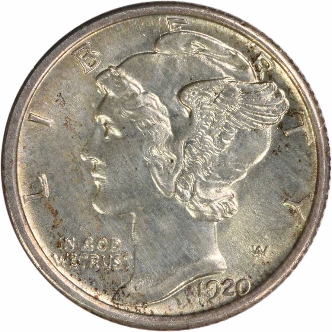 Silver Mercury Dime 1920-S Choice BU Uncertified: Silver Mercury Dime 1920-S Choice BU Uncertified The 1920-S Silver Mercury Dime is a circulated coin with a Choice BU grade, bearing the hallmark of San Francisco's mint. Featuring an iconic design by