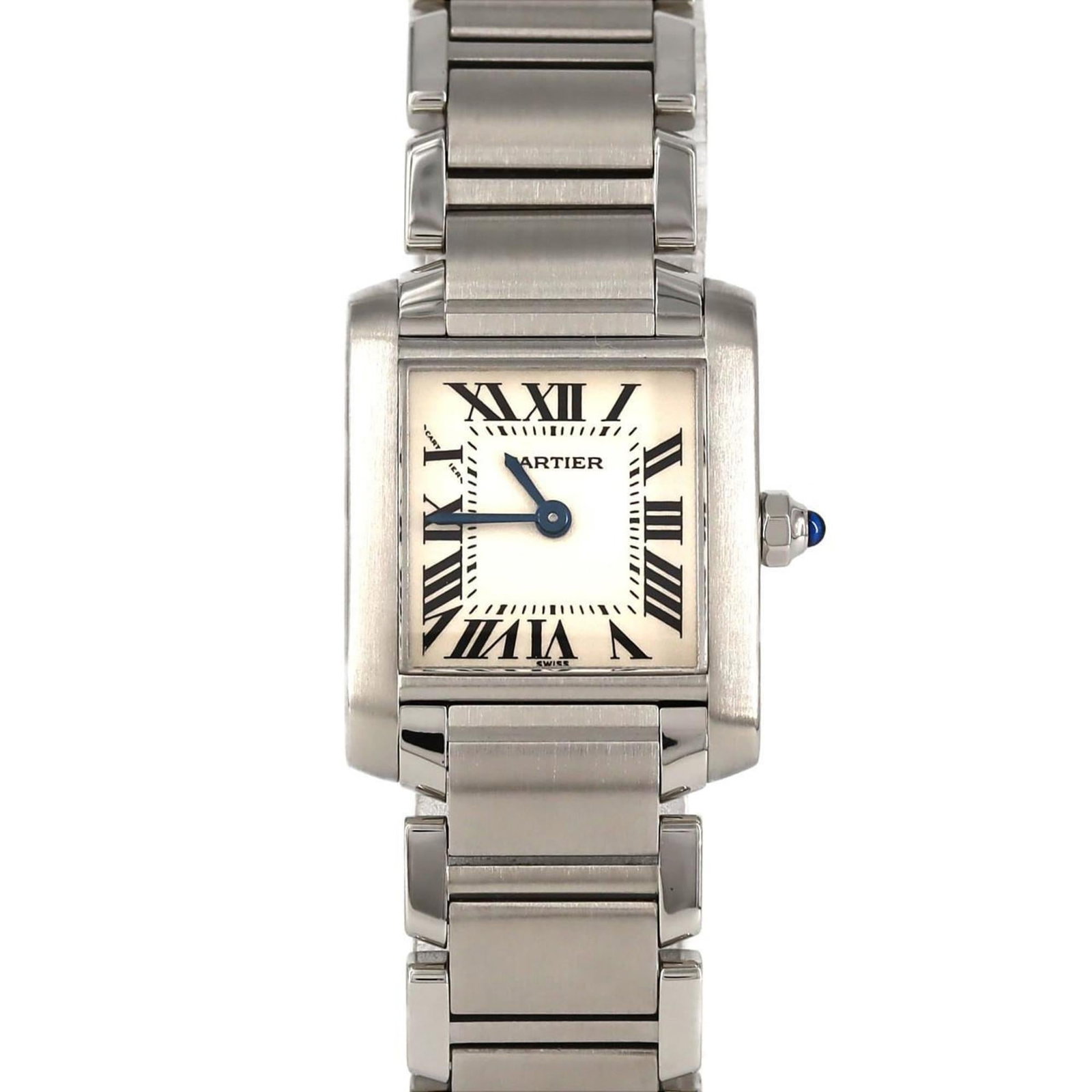 Watch Cartier: Watch Cartier Stainless steel case and band add an edgy touch to this silver Cartier wristwatch. The watch features a classic design with a diameter of 20mm, suitable for wrists up to 16cm in size.