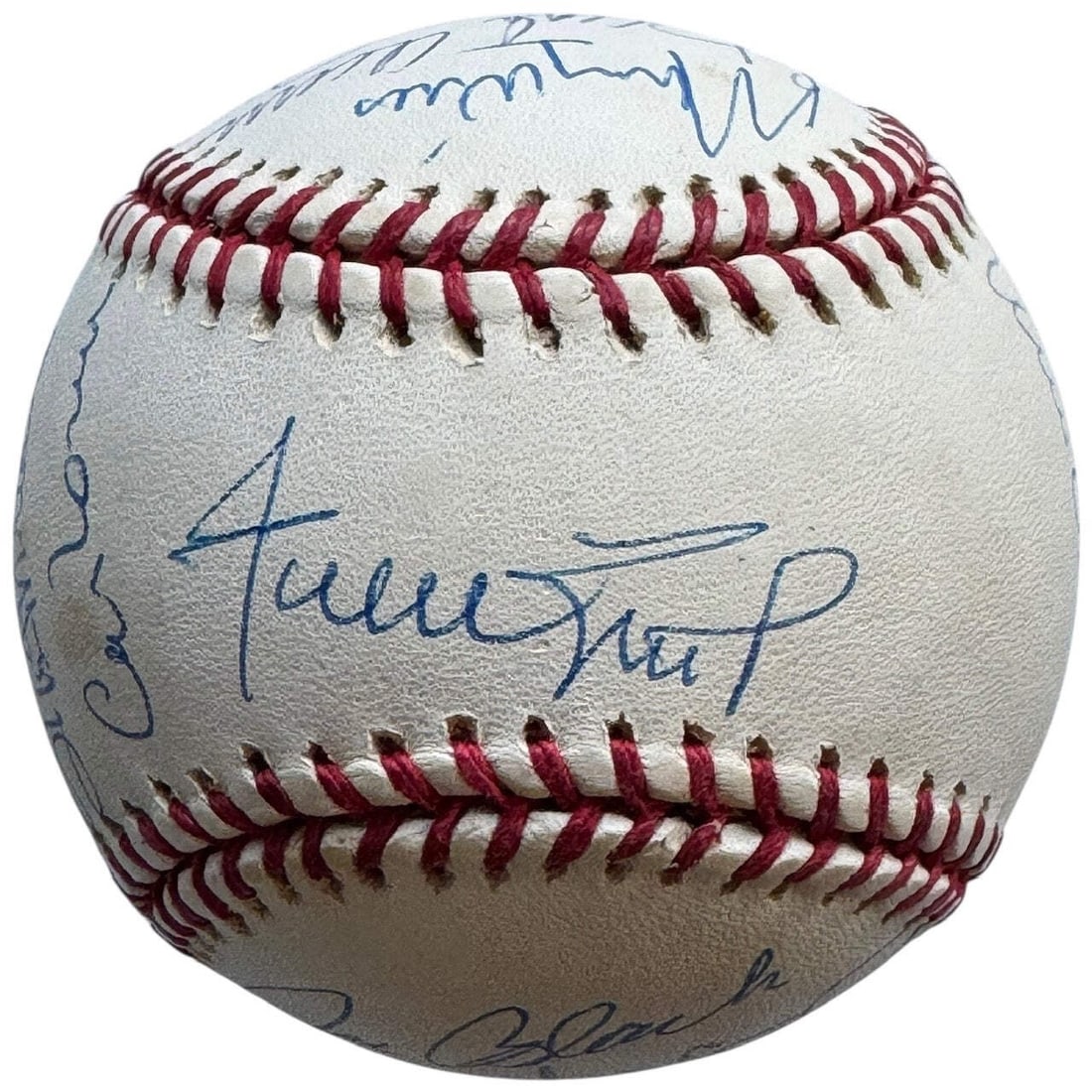 Willie Mays 70th birthday attendees autograph baseball (1 of 7)