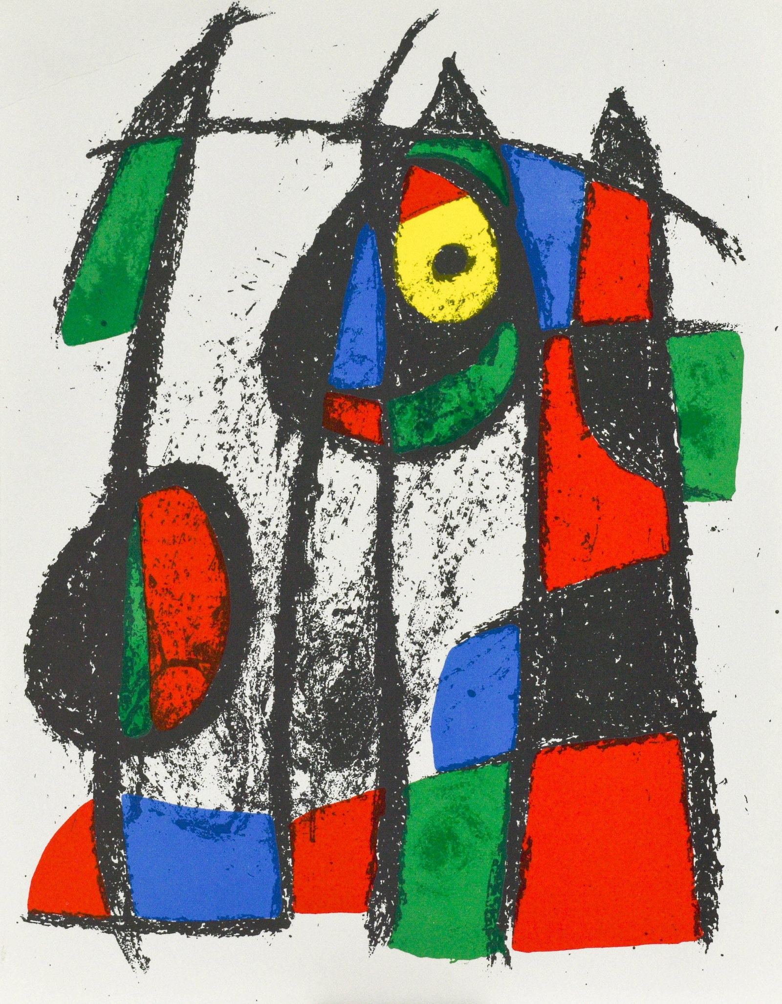 Joan Mir Composition Cramer 198 Mourlot 860 Joan Mir Lithographs: Joan Mir Composition Cramer 198 Mourlot 860 Joan Mir Lithographs Joan Mir's Composition Cramer lithograph, from the volume Joan Mir Lithographs, Volume II, 1975, showcases the artist's unique style. P