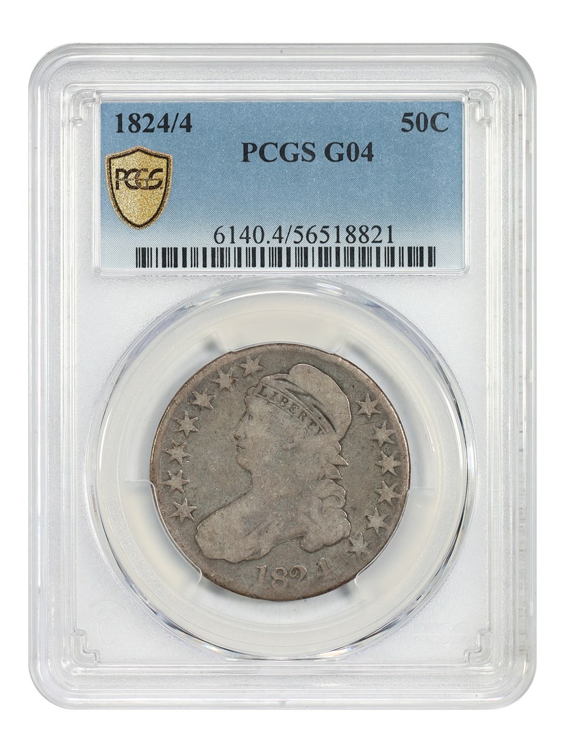 PCGS half dollar 1824 capped bust 50 cents (1 of 4)