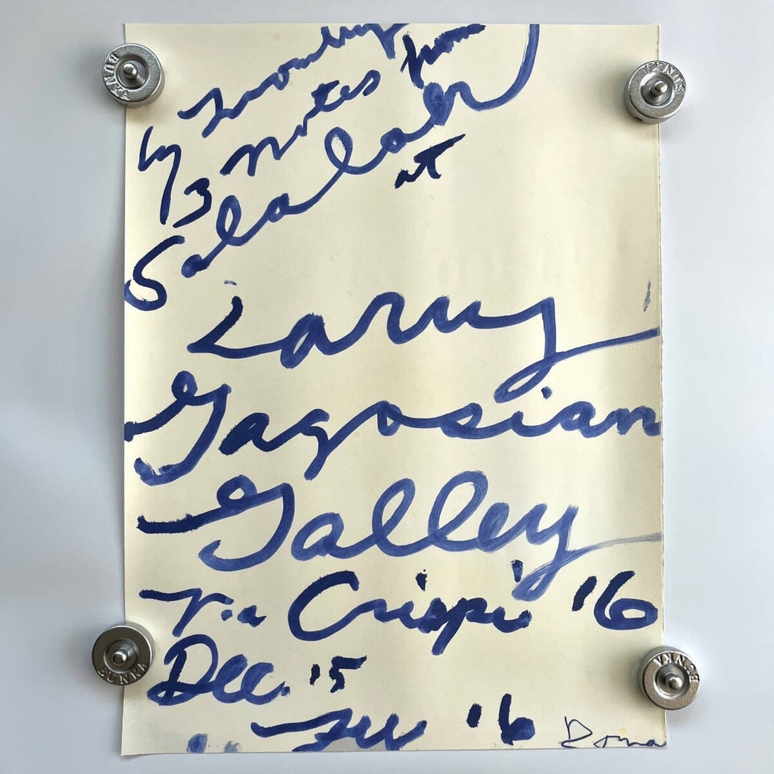 Twombly Poster 2008 Roman Gagosian Vintage Print Collectible Deadstock: Twombly Poster 2008 Roman Gagosian Vintage Print Collectible Deadstock Twombly's 2008 poster, created in collaboration with Gagosian, showcases the artist's unique blend of scribbles and symbols on