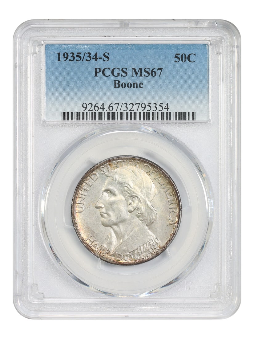 Silver Commemorative Issue of 1935 with MS67 Grade by PCGS: Silver Commemorative Issue of 1935 with MS67 Grade by PCGS The 1935 Silver Commemorative Issue has been graded MS67 by PCGS, showcasing exceptional detail and strike quality. This uncirculated coin fe