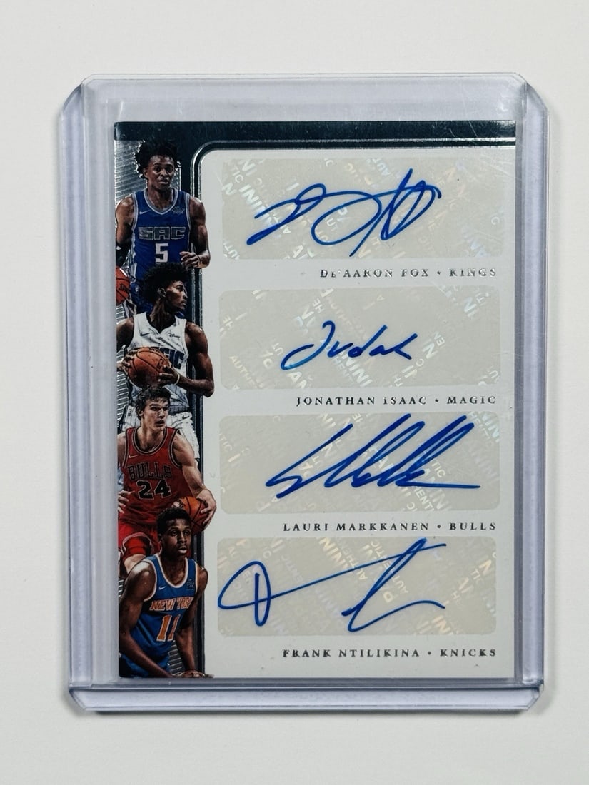 Rookie Quad Auto 15 Issac Markkanen Panini Dominion Fox 2018 2017 (1 of 2)