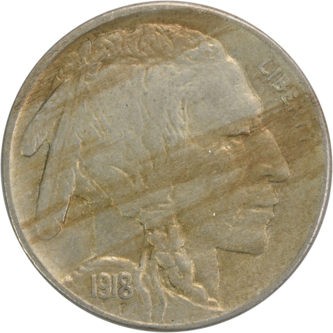 Slider Nickel Buffalo 1918-P Uncertified AU (1 of 2)