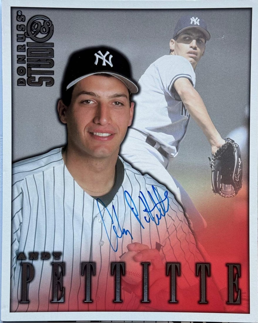 Strict Rules Apply to Autographed Yankees Photo Card by Andy Pettitte: Strict Rules Apply to Autographed Yankees Photo Card by Andy Pettitte Authentic Andy Pettitte Autographed Yankees Photo Card. This James Spence Authentication (JSA) certified 8x10 Donruss photo card