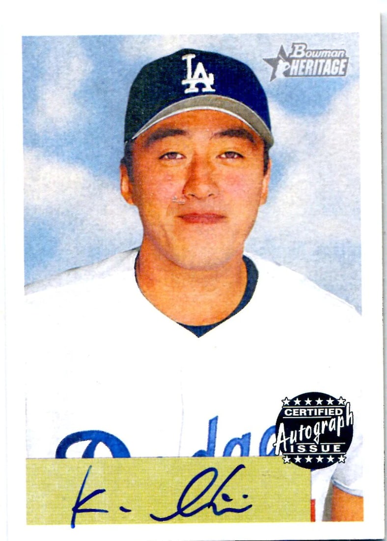 Kazuhisa Ishii Autographed Card Topps 2002 Heritage: Kazuhisa Ishii Autographed Card Topps 2002 Heritage Kazuhisa Ishii's autograph on this 2002 Topps Heritage card adds a unique touch to any baseball collection. The card itself is part of the Topps Kaz