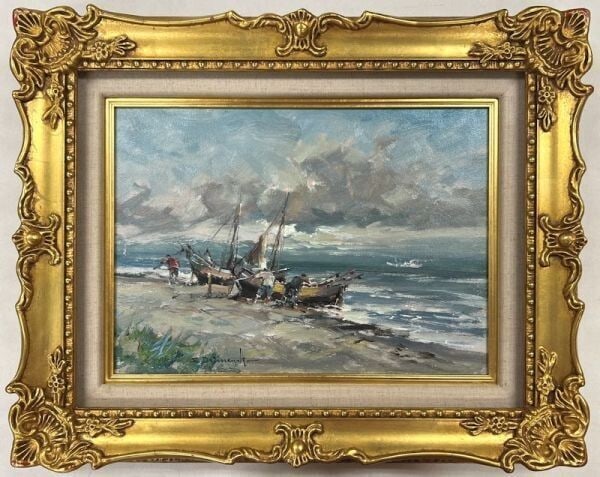 Signed Original Oil Board Painting Framed by Eugeniusz Dzierzencki Poland (1 of 9)