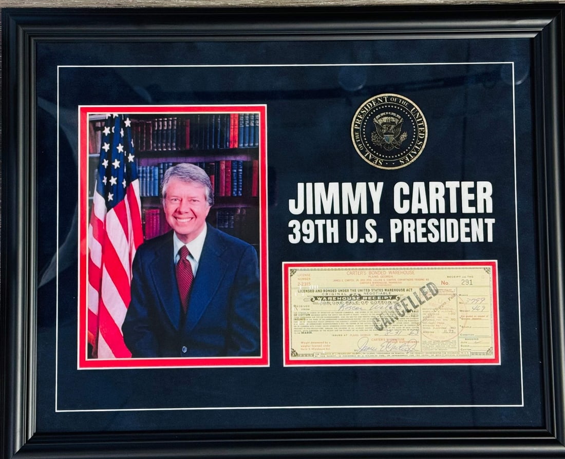 President of United States Signed Check Plains Warehouse by Jimmy Carter (1 of 2)