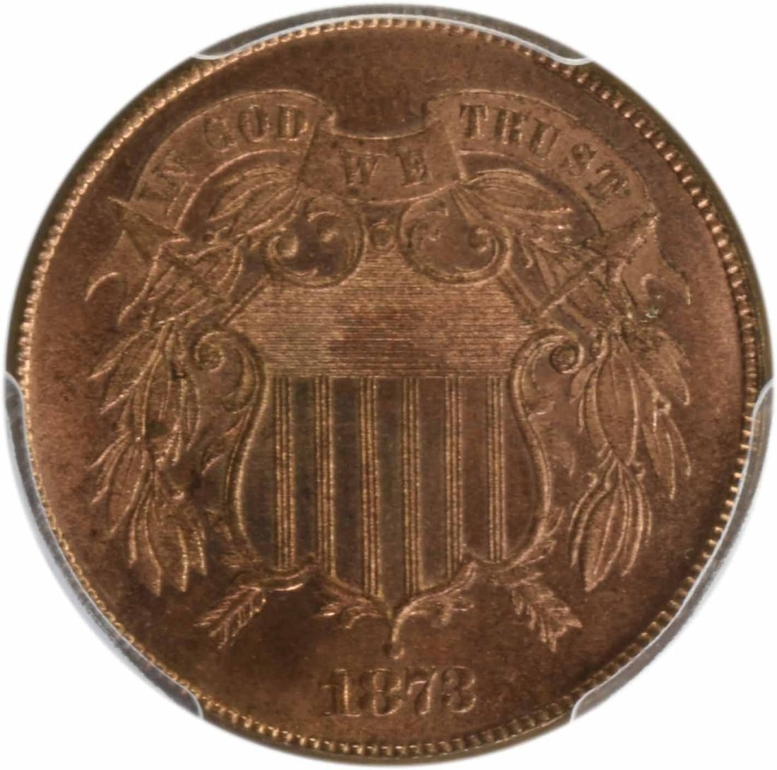 Three cent open piece two 1873 PR65RD - 2