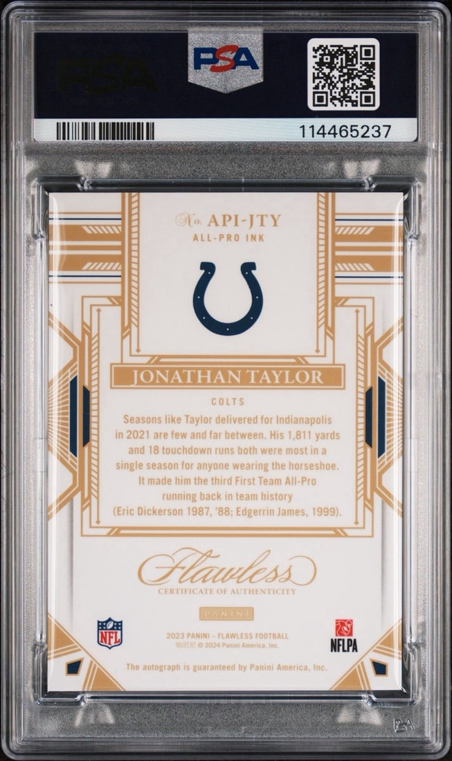 FLAWLESS JONATHAN TAYLOR 5 PSA 9 - 2