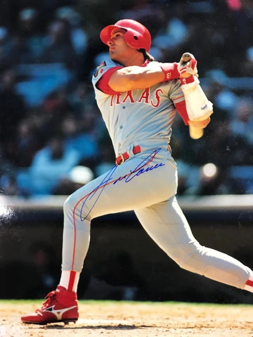 Strict Rules Apply to Jose Canseco Autographed Baseball Photo: Strict Rules Apply to Jose Canseco Autographed Baseball Photo Jose Canseco's sharpie signature adds authenticity to this official 8x10 baseball photo. The image captures a moment in time from his