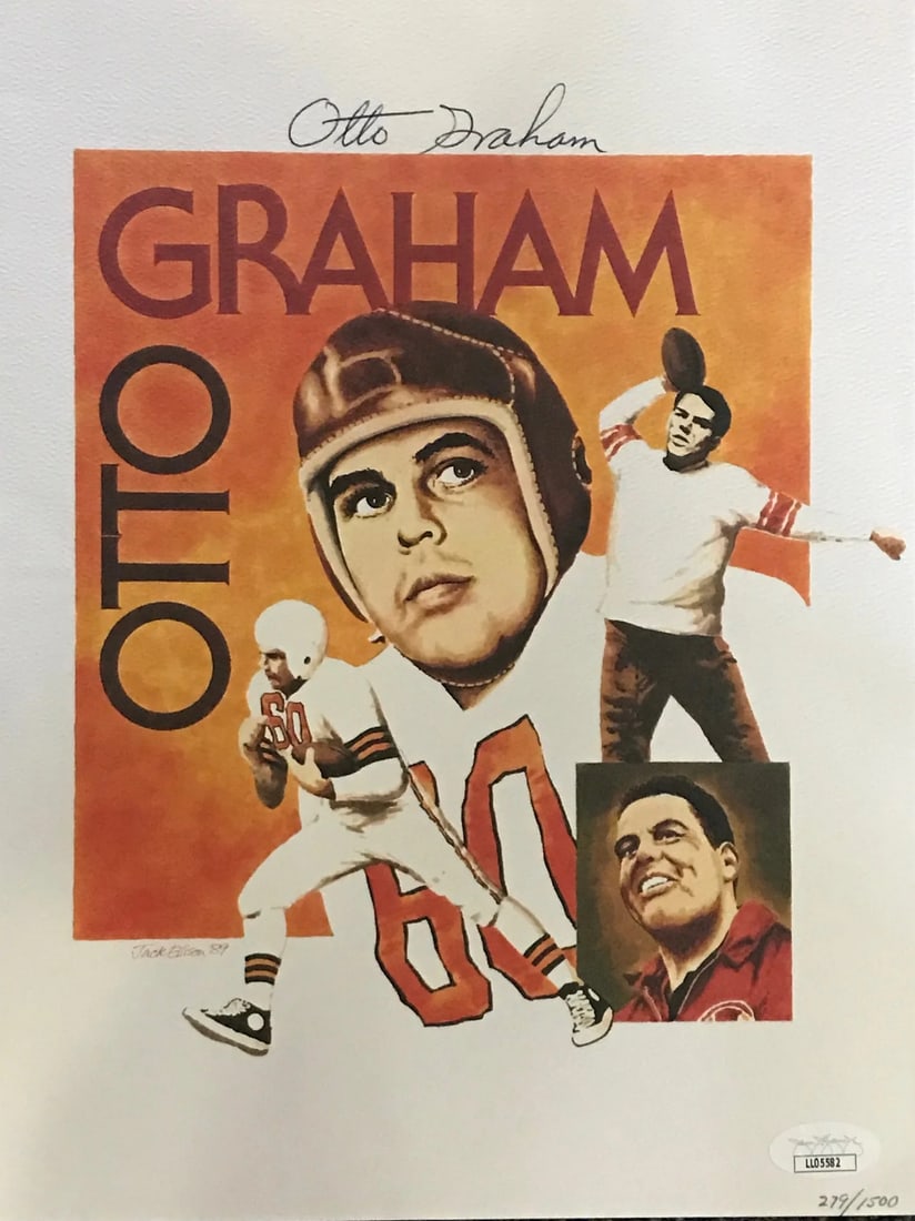 Otto Graham Autographed Football Photo Card JSA (1 of 1)