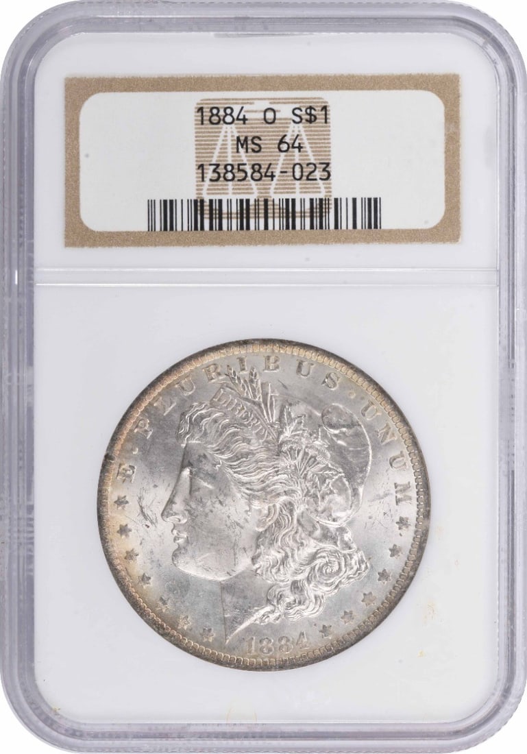 Morgan Silver Dollar MS64 1884: Morgan Silver Dollar MS64 1884 The Morgan Silver Dollar MS64 1884 boasts exceptional condition with its high-grade mint state certification from NGC. This uncirculated coin features the iconic design 