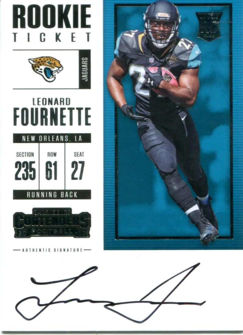 Fournette Leonard Autographed Card Panini (1 of 1)