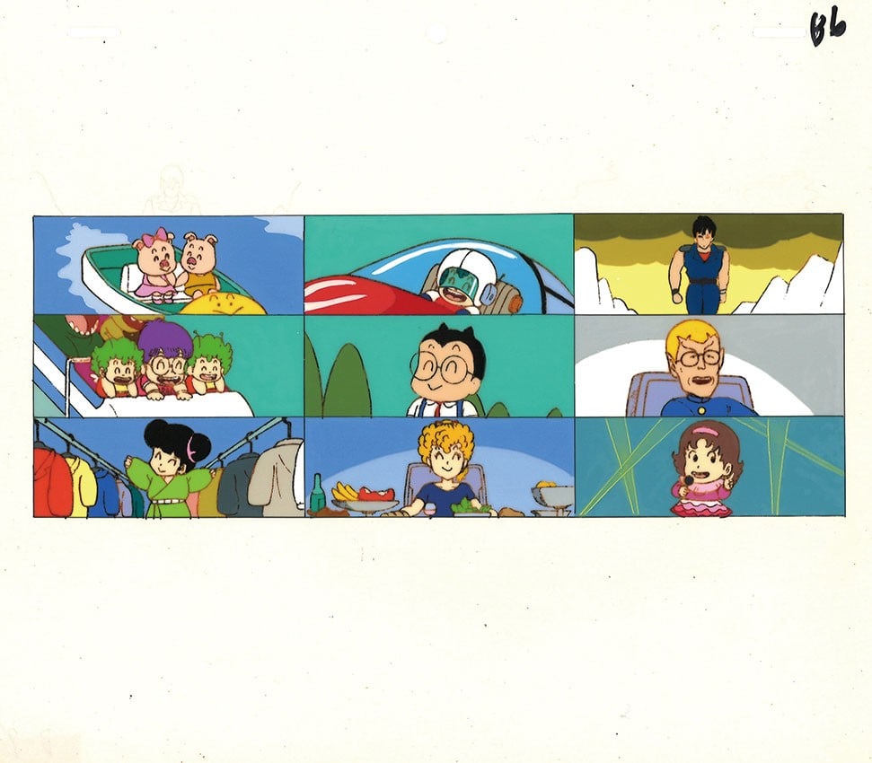 Arale chan Original Production Cel by Akira Toriyama: Arale chan Original Production Cel by Akira Toriyama Arale-chan Original Production Cel by Akira Toriyama measures 23 x 26.5 cm and features Dr. Slump's beloved daughter in a unique celluloid and pape