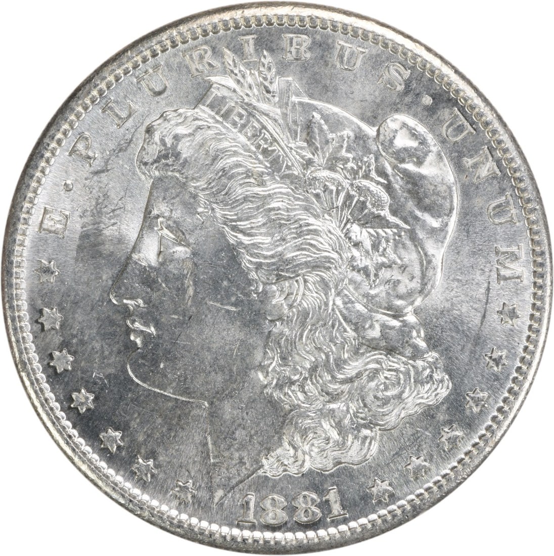 Silver dollar choice morgan dollar 1881 bu (1 of 2)