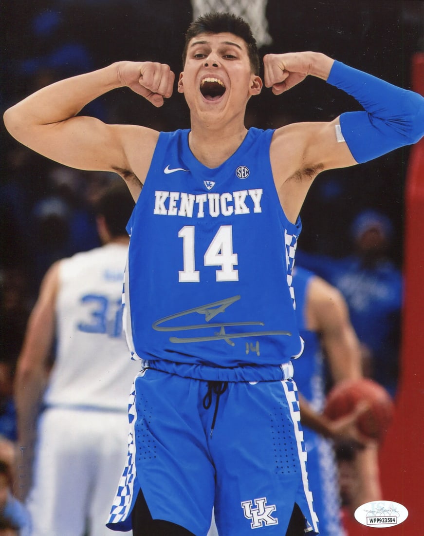 Herro Autographed Flexing 8x10 Photo Kentucky Tyler JSA: Herro Autographed Flexing 8x10 Photo Kentucky Tyler JSA Exceptional Herro Autographed Flexing Photo Kentucky available for auction. Review complete item specifications below for detailed information.