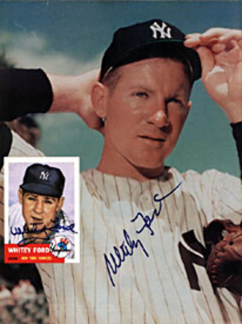 Monthly magazine autographed baseball card whitey ford beckett (1 of 1)