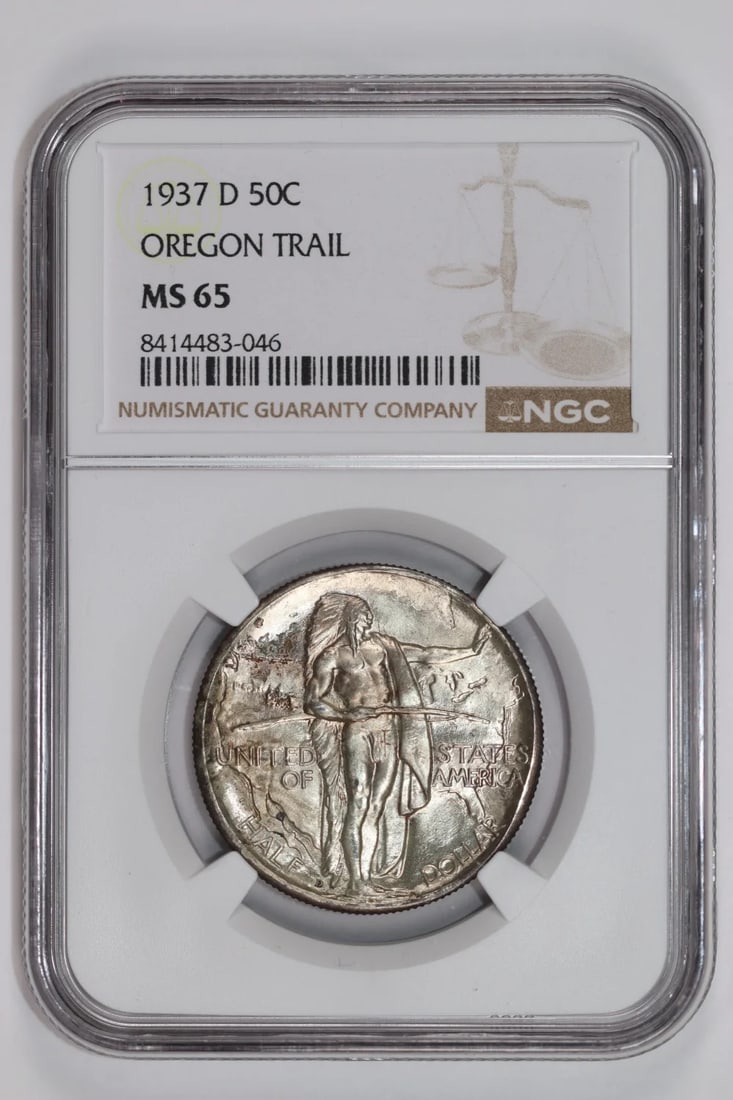 Oregon commemorative half dollar coin: Oregon commemorative half dollar coin The Oregon commemorative half dollar coin features a striking design honoring the state's rich history and natural beauty. Minted in 1937, this uncirculated coin
