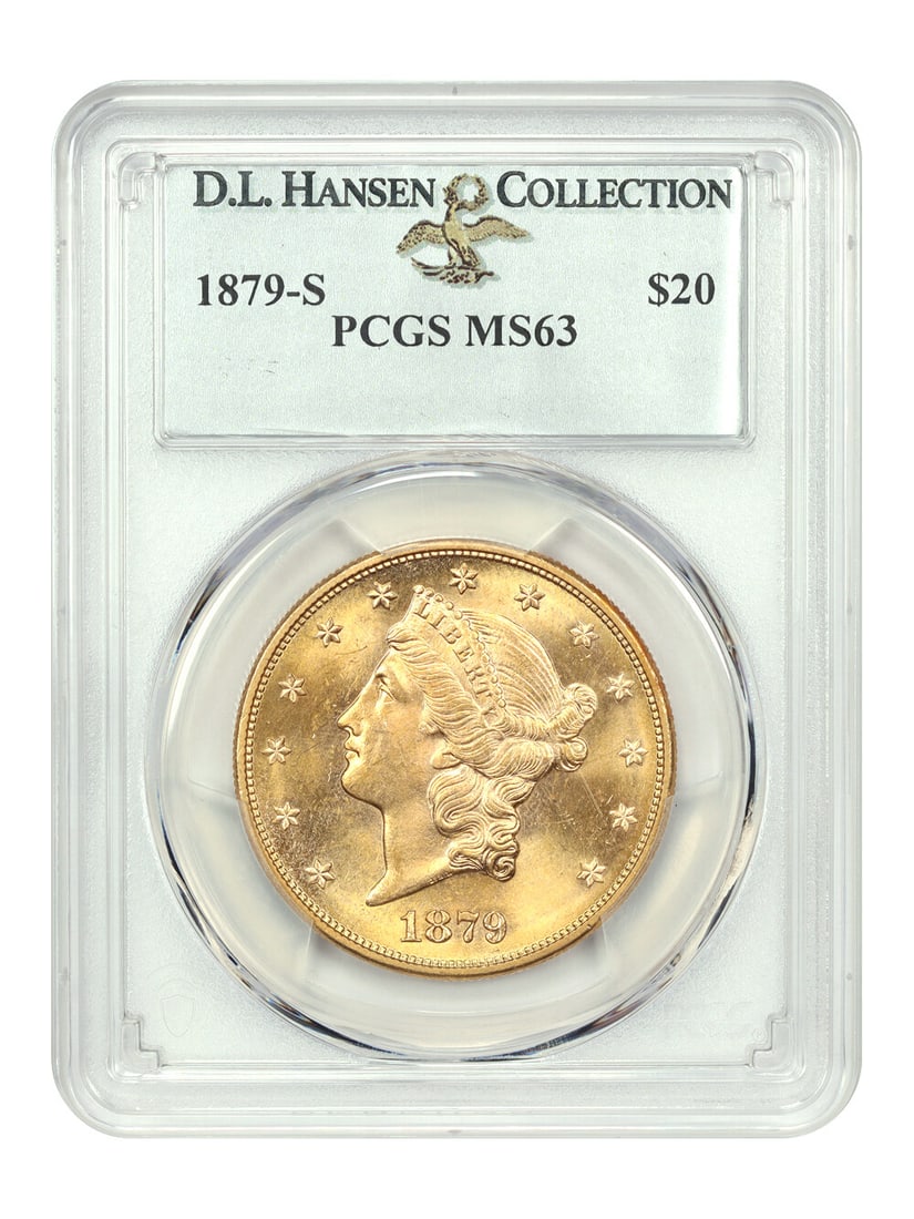 PCGS MS63 ex D L Hansen $20