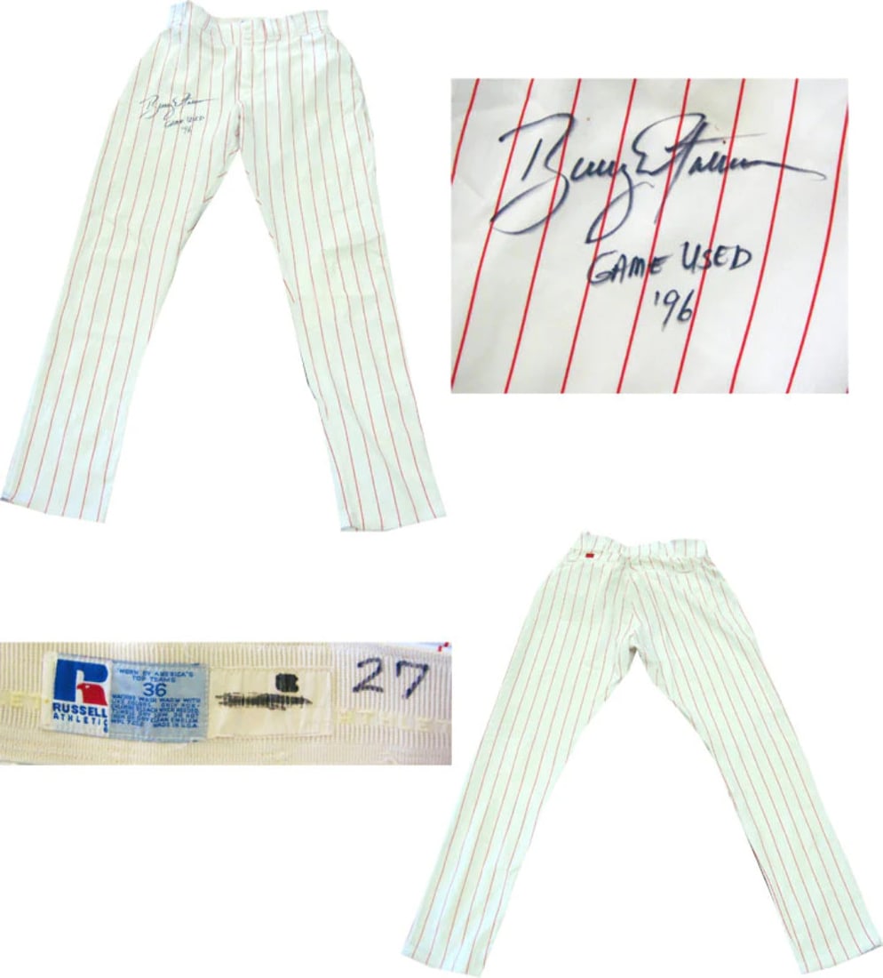 Game Used Rookie Authentic Autographed Bobby Estalella Philly Phillies Pants (1 of 1)