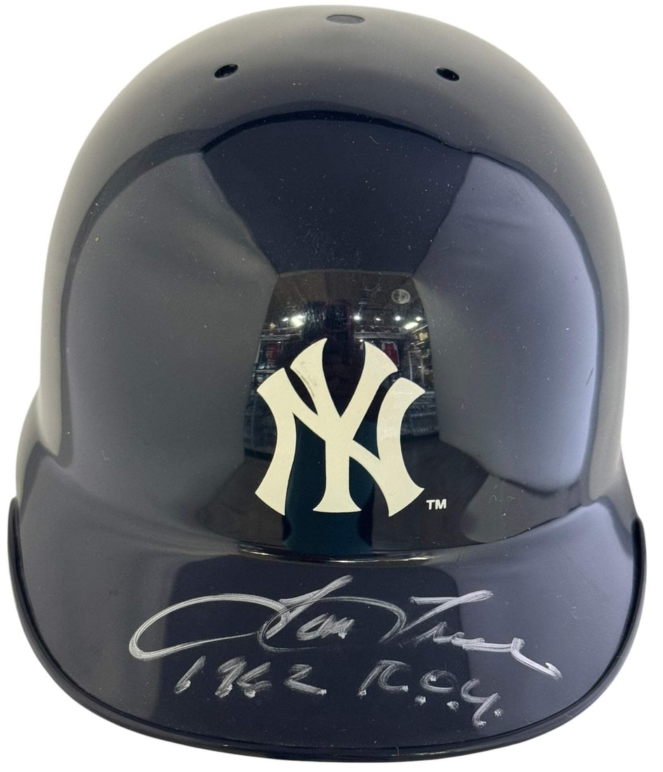 Tom Tresh Autographed Yankees New York Mini Helmet (1 of 2)