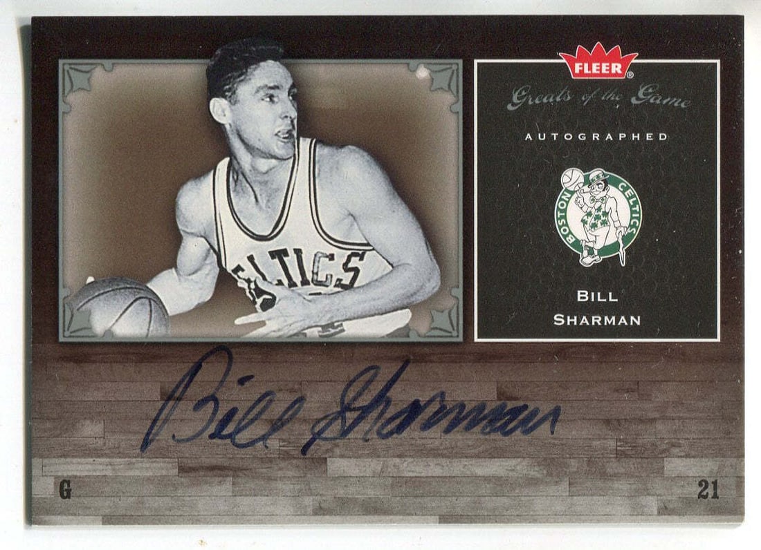 Autographed by Sharman of Game Greats 2005-06 Fleer Card (1 of 2)